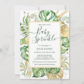 Elegant Tropical Gender Neutral Baby Sprinkle Kaart (Voorkant)