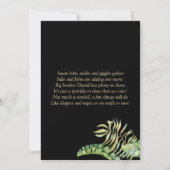 Elegant Tropical Gender Neutral Baby Sprinkle Kaart (Achterkant)