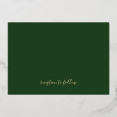 Elegant Tropical Geometric Gold Foil Wedding Folie Uitnodiging (Achterkant)