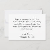 Elegant Tropical Gold & Black Wedding Shower Dank Bedankkaart (Achterkant)