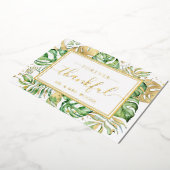 Elegant Tropical Gold Foil Weddenschap Hartelijk d Folie Uitnodiging (Gedraaid)