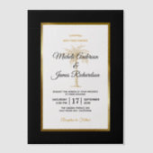 Elegant Tropical Gold Palm Tree Modern Wedding Vellum Uitnodigingen (Voorkant)