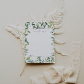 Elegant Tropical Green Foliage Calligraphy Wedding Advieskaart