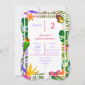 Elegant Tropical Green Palm Floral 2e verjaardag Kaart (Voorkant)