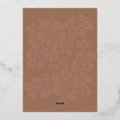 Elegant Tropical Hawaii Beach Wedding Folie Uitnodiging (Achterkant)