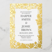 Elegant Tropical Hawaii Beach Wedding Folie Uitnodiging (Voorkant)