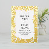 Elegant Tropical Hawaii Beach Wedding Folie Uitnodiging (Staand Voorkant)