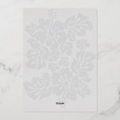 Elegant Tropical Hawaii Beach Wedding Folie Uitnodiging (Achterkant)