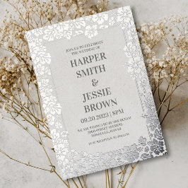 Elegant Tropical Hawaii Beach Wedding Folie Uitnodiging