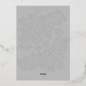 Elegant Tropical Hawaii Beach Wedding Folie Uitnodiging (Achterkant)