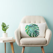 Elegant Tropical Hawaii Monstera Leaf Modern Kussen (Stoel)