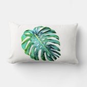 Elegant Tropical Hawaii Monstera Leaf Modern Kussen (Voorkant)