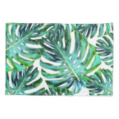 Elegant Tropical Hawaii Monstera Leaf Photography Kussensloop (Achterkant-Links)