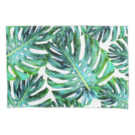 Elegant Tropical Hawaii Monstera Leaf Photography Kussensloop