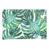 Elegant Tropical Hawaii Monstera Leaf Photography Kussensloop (Voorkant-Rechts)