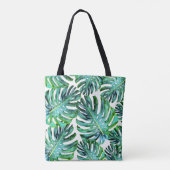 Elegant Tropical Hawaii Monstera Leaf Photography Tote Bag (Achterkant)