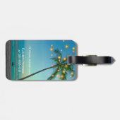 Elegant Tropical Hawaiian Palm Trees String Lights Bagagelabel (Achterkant horizontaal)
