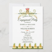 Elegant Tropical Hawaiian Summer Engagement Party Kaart (Voorkant)