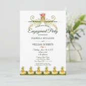 Elegant Tropical Hawaiian Summer Engagement Party Kaart (Staand voorkant)