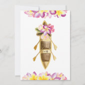 Elegant Tropical Hawaiian Summer Engagement Party Kaart (Achterkant)