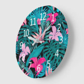 Elegant Tropical Hibiscus Flowers and Leaves | Grote Klok (Hoek)