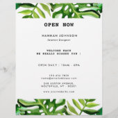 Elegant Tropical Interior Designer Flyer (Achterkant)