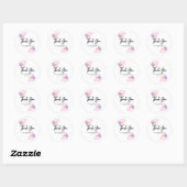 Elegant Tropical Interior Designer Ronde Sticker (Vel)