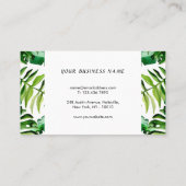 Elegant Tropical Interior Designer Visitekaartje (Achterkant)