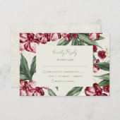Elegant Tropical Island Beach Wedding RSVP (Voorkant / Achterkant)