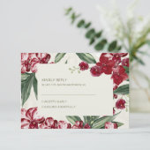 Elegant Tropical Island Beach Wedding RSVP Kaartje (Staand voorkant)