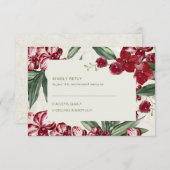 Elegant Tropical Island Beach Wedding RSVP Kaartje (Voorkant / Achterkant)