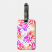 Elegant Tropical Island Palm Fronds & Name Bagagelabel (Achterkant verticaal)