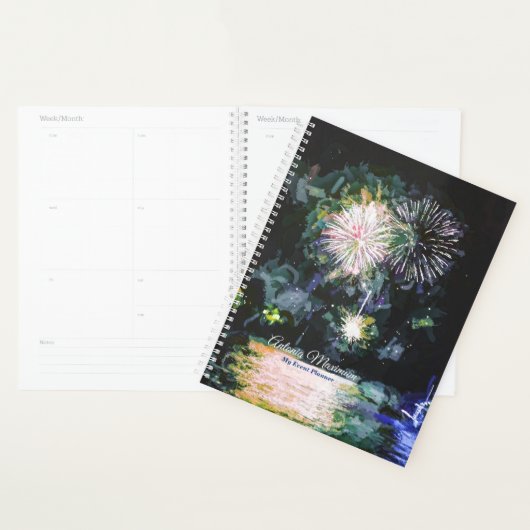 Elegant Tropical Island Waterverf Mijn Evenement C Planner (Display)