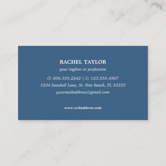 Elegant Tropical Jellyfish roze blauw strand kust Visitekaartje (Achterkant)