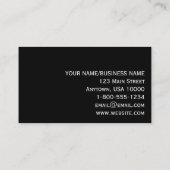 Elegant Tropical Leaf Print op wit Visitekaartje (Achterkant)