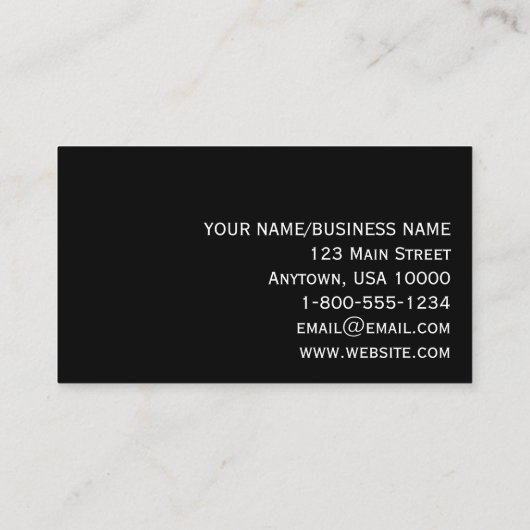 Elegant Tropical Leaf Print op wit Visitekaartje (Achterkant)