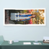Elegant Tropical Leave Afstuderen Fotobanner Spandoek (Beurs)