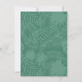 Elegant Tropical Leaves Waterverf Vrijgezellenfees Kaart (Achterkant)