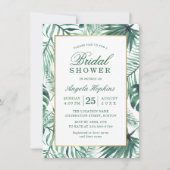 Elegant Tropical Leaves Waterverf Vrijgezellenfees Kaart (Voorkant)