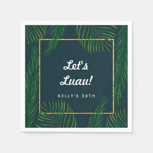 Elegant Tropical Luau Napkins Servetten (Voorkant)