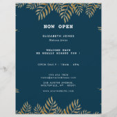 Elegant Tropical Makeup Artist Flyer (Achterkant)