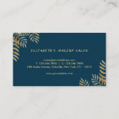 Elegant Tropical Makeup Artist Visitekaartje (Achterkant)