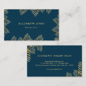 Elegant Tropical Makeup Artist Visitekaartje (Voorkant / Achterkant)