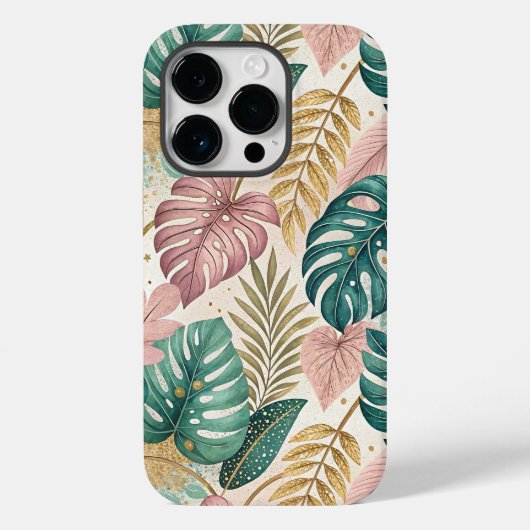 Elegant Tropical Monsteras Boho Case-Mate iPhone Case (Achterkant)