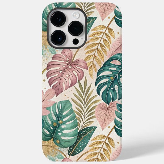 Elegant Tropical Monsteras Boho Case-Mate iPhone Case (Achterkant)