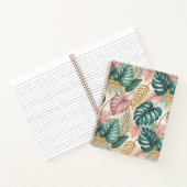 Elegant Tropical Monsteras Boho Notitieboek (Binnen)