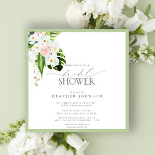 Elegant Tropical Orchid Waterverf Vrijgezellenfees Kaart