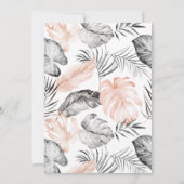 Elegant Tropical Palm Leaves Vrijgezellenfeest Kaart (Achterkant)
