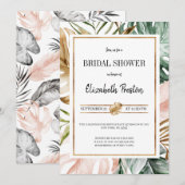 Elegant Tropical Palm Leaves Vrijgezellenfeest Kaart (Voorkant / Achterkant)