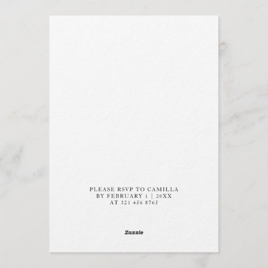 Elegant Tropical Palm Monograms Wedding Kaart (Achterkant)